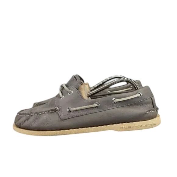 Sperry Mens 8 Top Sider Boat Shoes Classic Leather Lifestyle Preppy 2 Eye Grey main image 11